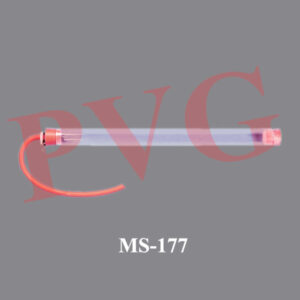 To demonstrate that in the absence of atmospheric pull, bodies of different masses and density fall through a given distance in the same time. Comprises a borosilicate glass tube of size 600 x 25 mm, fitted with rubber bung at both the ends, one solid and other with a hole to carry a brass tube and 6 mm diameter rubber tubing for connection to a vacuum pump. A Hoffman clipis used on pressure rubber tubing. Inside the tube is a guinea generally a small coin and a feather. In air, the guinea and the feather fall at different speeds due to air resistance. To show this, turn the tube upside down so both items fall from one end of the tube to the other. The guinea will fall much faster than the feather because it is affected less by air resistance. (The feather has a greater surface area which comes in contact with the surrounding air). Turn the vacuum pump on and expel as much air from the tube as is safely possible. When you have done this, tighten the Hoffman clip and turn off the pump. Inside the tube you should now have a near vacuum. Turn the tube upside down once again and you will see that the guinea and feather arrive at the other end at the same time. With no air in the tube, both objects fall at the same speed as there is no air present (therefore no or negligible resistance) to affect their descent.