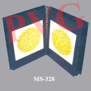 Series of 24 plate mounted in book form, plate comprises a mosaic black ground of dots on which is printed in mosaic form of another color, a pattern or a numerical, supplied with a instruction booklet.