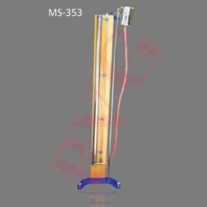 Consist of a 500 ml. glass bulb connected to a glass tube 850 x 25 mm. length x outer diameter clamped to a retort stand. Also Available with Brass reservoir.