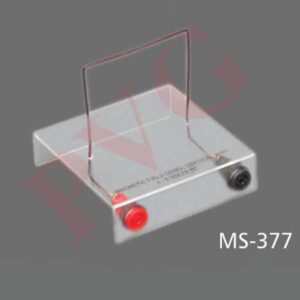 For investigating magnetic field around a wire. Maximum current is approx. 8A. Diameter of wire is 1.5 mm. Mounted on moulded acrylic base.