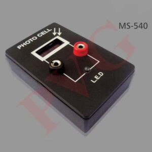 Mounted on base, colour coded sockets, with circuit diagram printed for demonstration works on the solar energy as when the cell puts in fronts of sun or a light source the LED below glows.