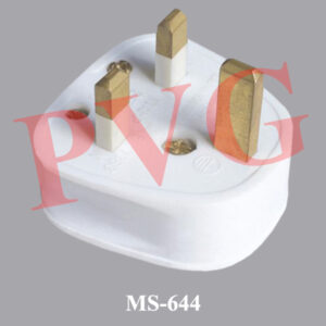 Flat top with 3-pin plug of moulded hard plastic. Cat. No. Maximum Current A 644.01 2 644.02 5 644.03 15