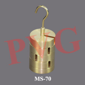 Nine brass masses 200 gm. each, a hanger with hook of 200 gm.