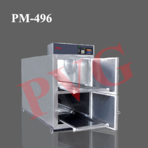 Used for storing cadaverous under low temperature cold conditions in order to prevent decomposition. Double walled, outer of Mild Steel Sheet duly painted and inner of Stainless Steel Trays of Galvanized Steel Sheet to carry dead bodies, provided with handles so as to carry dead bodies. Trays travel on roller fitted with ball bearings for easy movement. Front opening door with heavy hinges,plated handle with locking arrangement. Hermetically sealed compressor serves refrigeration unit, to maintain temperature range of -2°C to -5°C Fitted with Digital Temperature Indicator- cum-Controller. To work on 220/230 volts A.C. Supply. Temperature Range is -2°to-5°C