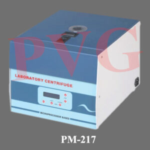The light weight lid to avoid accident , stable and low noise. Vibrations free. Motor fitted on anti vibration springs supported with rubber covering from inside and out side. Bench Top High Speed Centrifuge Machine . Microprocessor based with digital timer 0 -59 minutes. Heavy duty C.R.C. construction nished with powder coating. Metallic centrifugal bowl for extra protection and easy cleaning. Fitted with well balanced universal motor (with carbons). 2 lines of 16 character LCD display of r.p.m., Set time and run time. Programmable Speed controller from 2000 to 10000 in variation of 100 rpm. Last test parameter recall and displays automatically on LCD. Lid lock for safe drive. Aluminium alloy Rotors to withstand high speed of 10000 rpm Max. Speed 10000 r.p.m. Motor Universal Motor (With carbon) Power AC 220V 50 Hz ± 10% Mass 510 x 510 x 390 mm. Dimensions 21 kg approx., Machine comes with only one rotor which can be selected from below mentioned table. Rotor Type Rotor Capacity Max. Speed on Rotor (r.p.m.) Angle Head 12 x 1.5/ 2ml. 10000 Angle Head 24 x 1.5/2 ml. 10000 Angle Rotor 8 x 15 ml. 10000 Angle Rotor 8 x 5 ml. 10000 Angle Head 4 x 25 ml. 10000 Angle Rotor 4 x 50 ml. 10000
