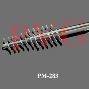 PM 283 CORK BORER SET A cork borer, often used in a chemistry or biology laboratory, is a metal tool for cutting a hole in a cork or rubber stopper to insert glass tubing. Used to bore hole in Solid cork or Rubber Stoppers,each size is with handle. All borers come with a handle  to make boring easier. These are nickel plated Brass borers,Durable  with long life Convenient shaped, handle is long and comfortable and easy to operate. Complete with a push rod to clean borers from waste material. It includes 6 borers /8 Borer/12 Borers with various diameters to make precise holes.