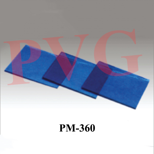 PM-360 Cobalt blue glass for the detection of certain metals in analysis. Size: 50 x 50 mm