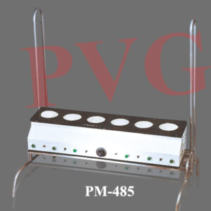 With six recesses and six heater; front panel with an heater on indicator, on/off switch for each and solid state energy regulator. Supplied complete with steel stand. • Each heater can be fitted with individual energy regulator