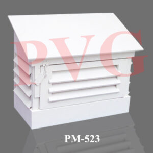 Simple, strongly constructed, painted white hardwood screen to contain the maximum and minimum thermometers, wet and dry bulb hygrometers etc. Louvred all round with openable front door. Overall dimensions length x breadth x ht. 540 x 240 x 425 mm.