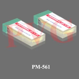 In book of 20 leaves range 1.0 - 11.0 pH, with color change chart.