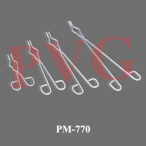 Stout mild steel or stainless steel wire, flat at joint, jaws corrugated from inside. Cat. No. Length mm. 770.01 300 770.02 450 770.03 600