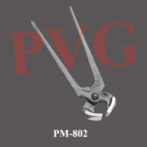 Black painted head and handles, with ball and claw ends, bevelled cutting edges. Overall length 200 mm.