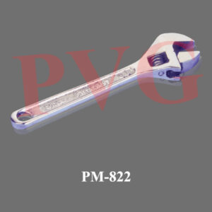 In phosphate finish or chrome plated, angled, one jaw adjustable by means of square cut screw, maximum opening jaw upto 20 mm. Cat. No. Length mm. Max.Opening mm. 822.01 105 13 822.02 155 19 822.03 205 26 822.04 255 30 822.05 305 35 822.06 380 43 822.07 455 55