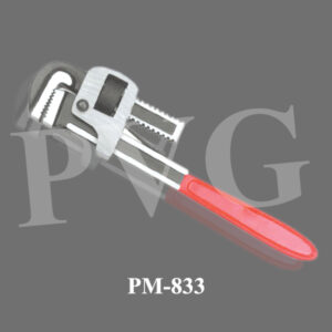 Nickel plated steel, with serrated curved jaws, lockable, with quick release spring loaded lever. Length 150 mm.