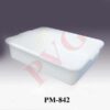 TRAYS, LABORATORY POLY- PROPYLENE Autoclavable with tapered walls Cat. No. Size mm. 842.01 375 x 300 x 75 842.02 450 x 350 x 75