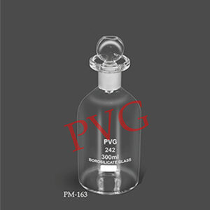 For the Determination of B.O.D in Industrial waste,water.Each bottle is printed with individual number Cat. No. Capacity ml. O.D.X Ht.(mm.) Pack Qty. 163.01 60 42x100 10 163.02 125 55x120 10 163.03 300 70x148 12