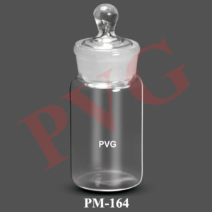 With interchangeable stopper Cat. No. From Capacity ml. O.D. Ht.(mm.) 164.01 Squat frome 20 40x30 164.02 15 50x25 164.03 25 50x35 164.04 50 50x50 164.05 40 60x40 164.06 Tall form 5 20x40 164.07 15 25x60 164.08 25 30x60 164.09 60 40x90
