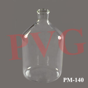Mechanically strong, heavy wall, clear glass, white area for marking. Cat. No.  Capacity ml. Approx O.D. x Ht Neck Dia I.D.  mm. 140.01 250 70x140 18 140.02 500 86x177 23 140.03 1000 101x225 28 140.04 2000 136x260 33 140.05 3000 158x260 44 140.06 5000 183x320 44 140.07 10000 235x430 54 140.08 20000 299x530 54 140.09 50000 417x665 89