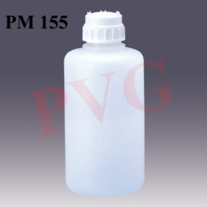 Autoclavable polypropylene bottle has thick walls, is rugged and can be used for repeated applications of vaccum. Capacity 2000 ml.