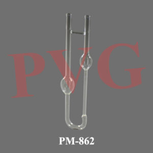 Comprises a borosilicate glass U-tube, with two bulbs connected by a capillary tube of approx 120 x 1 mm. length x internal diameter. Overall height 235 mm. Cat. No. Diameter x Height mm. 862.01 For 80 - 100 Seconds 862.02 For 80 - 120 Seconds
